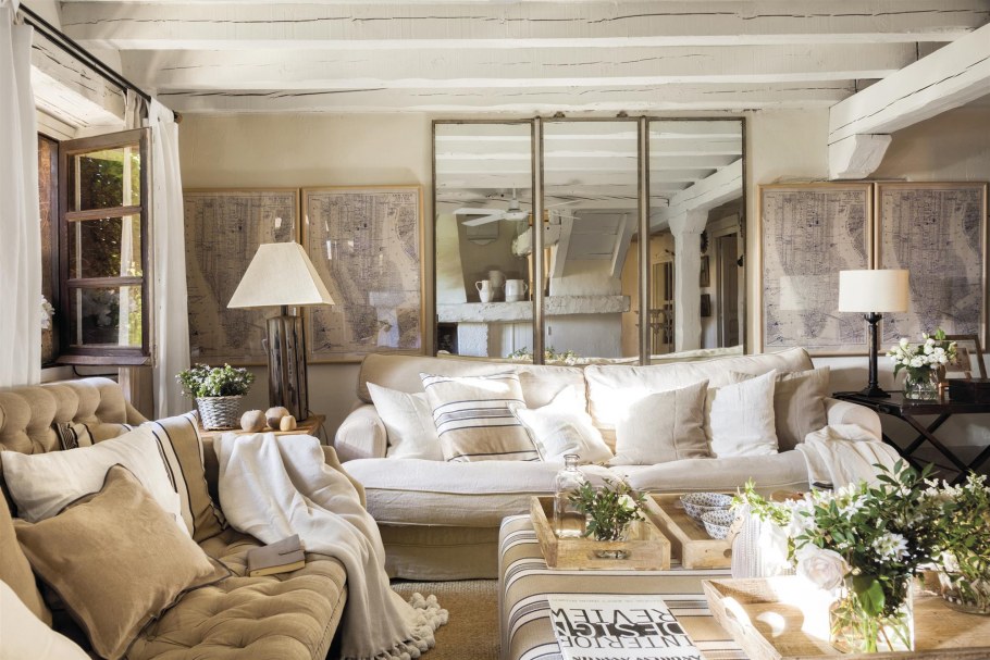 Интерьер загородного домика в винтажном стиле