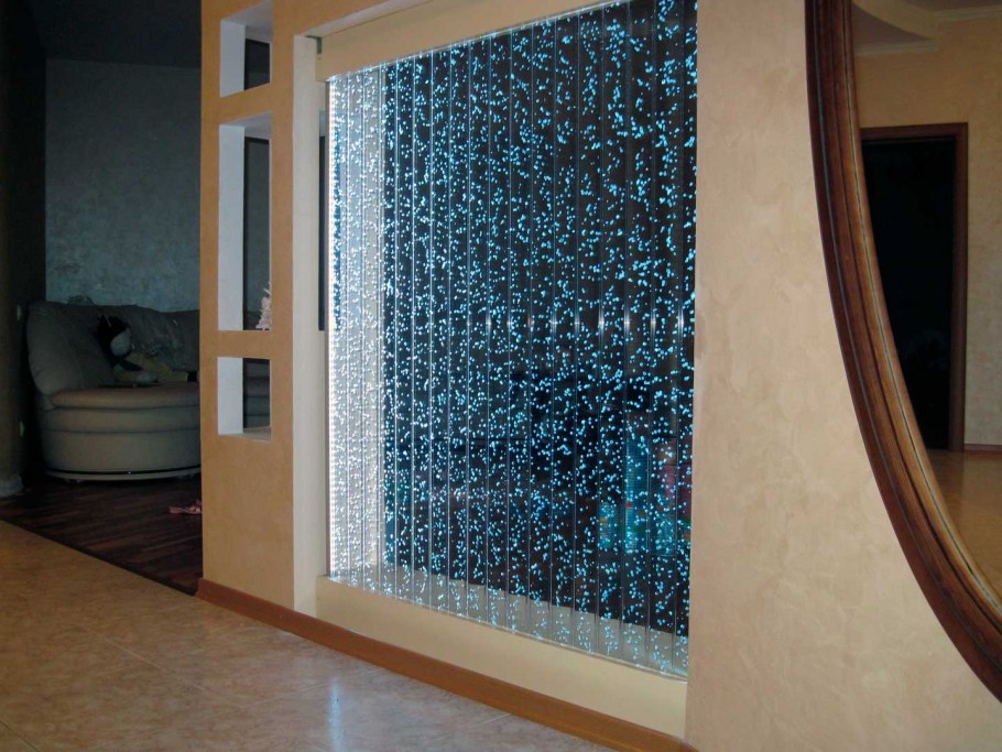 Воздушно пузырьковые перегородки для зонирования в комнате