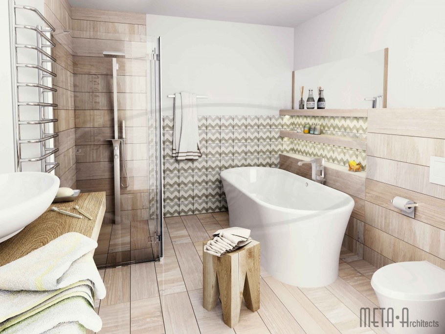 Ванна в стиле Сканди