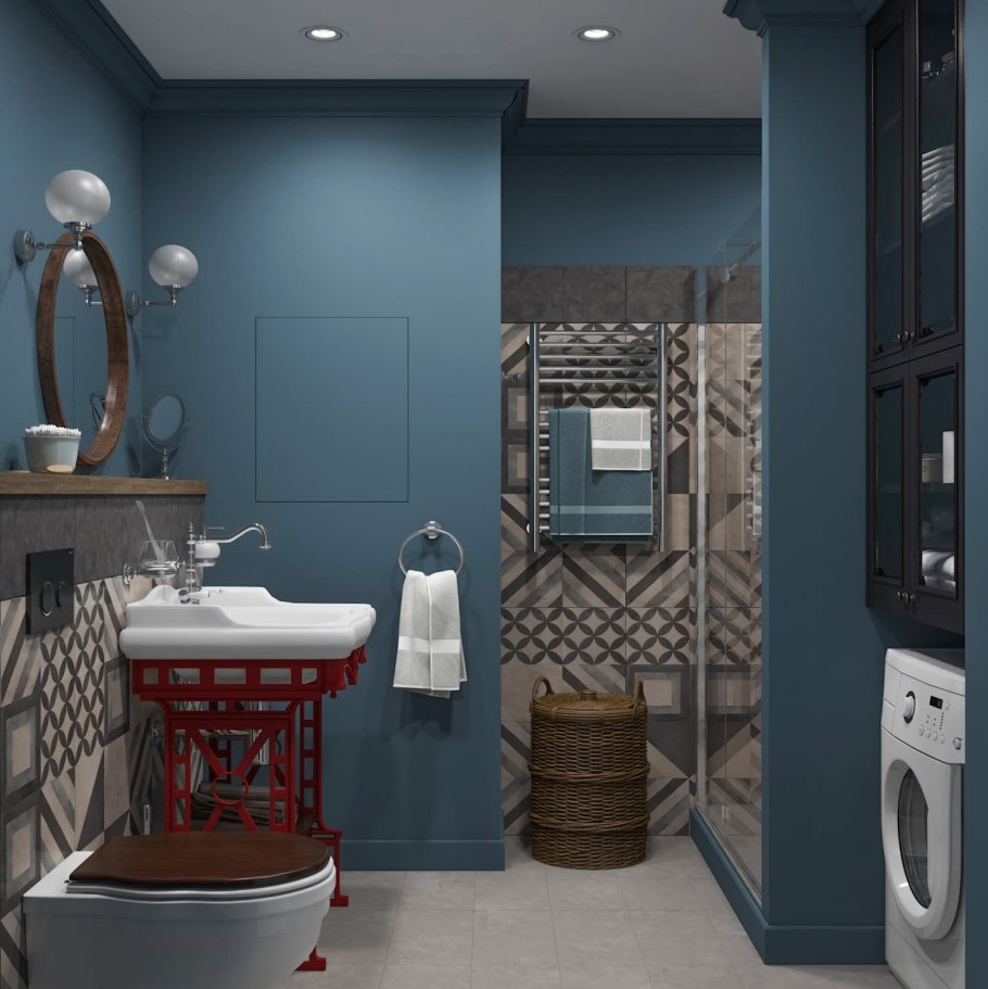 Ванная в стиле Сканди