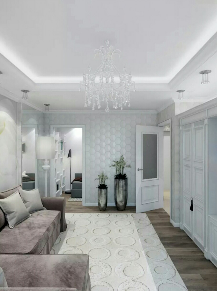 Однокомнатная квартира в светлых тонах