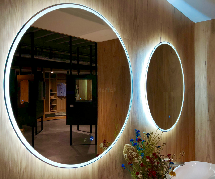 Зеркало roundled_100_дуб