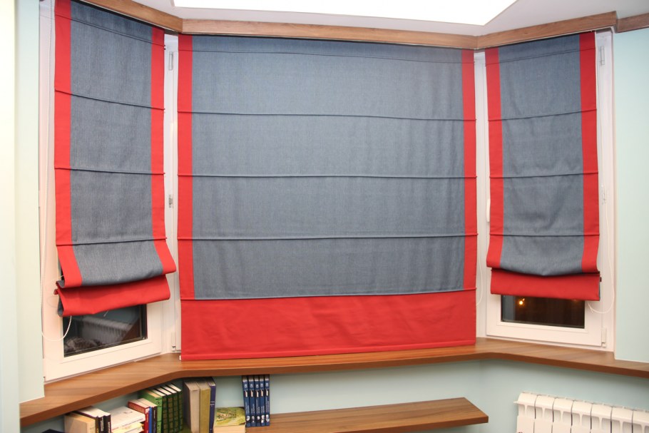 Римская штора на подкладке