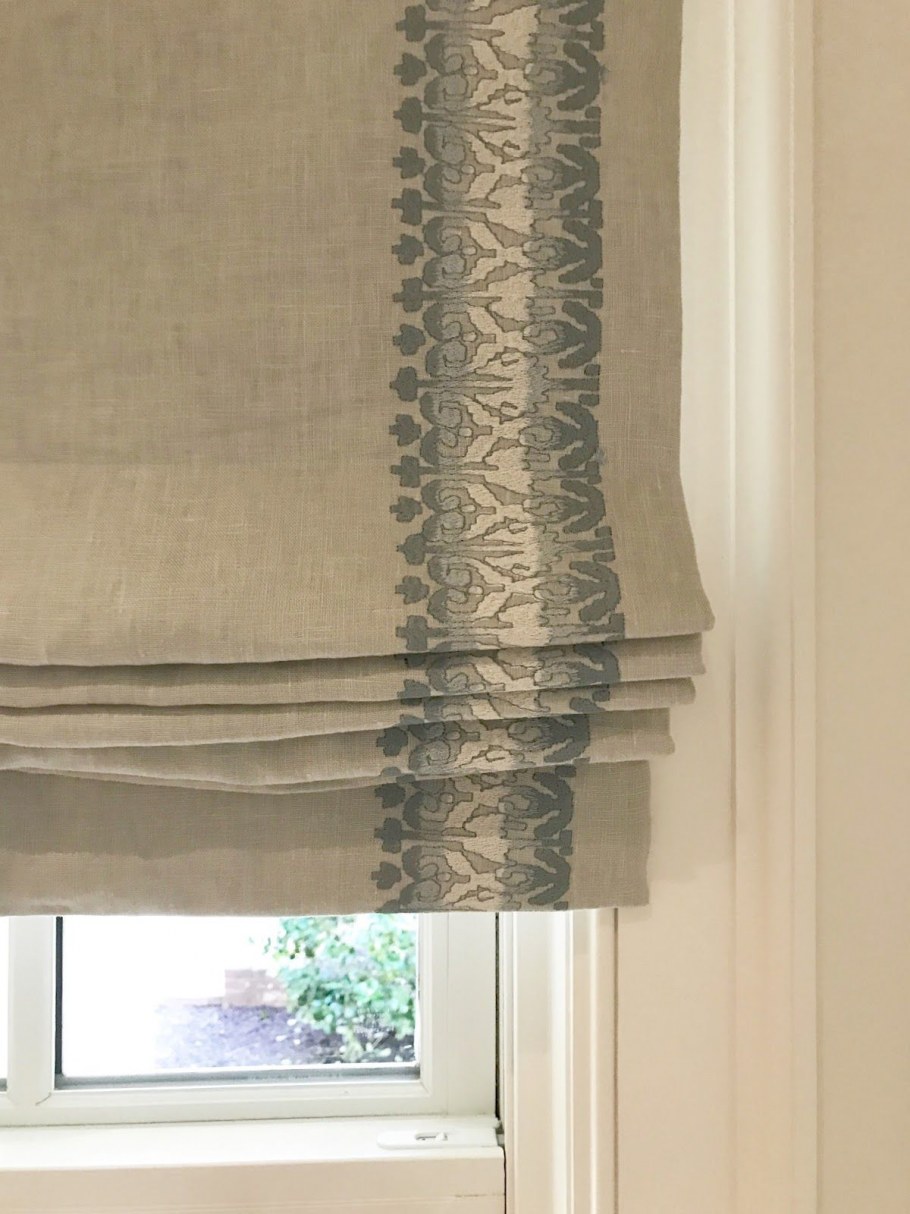 Римские шторы с бордюром