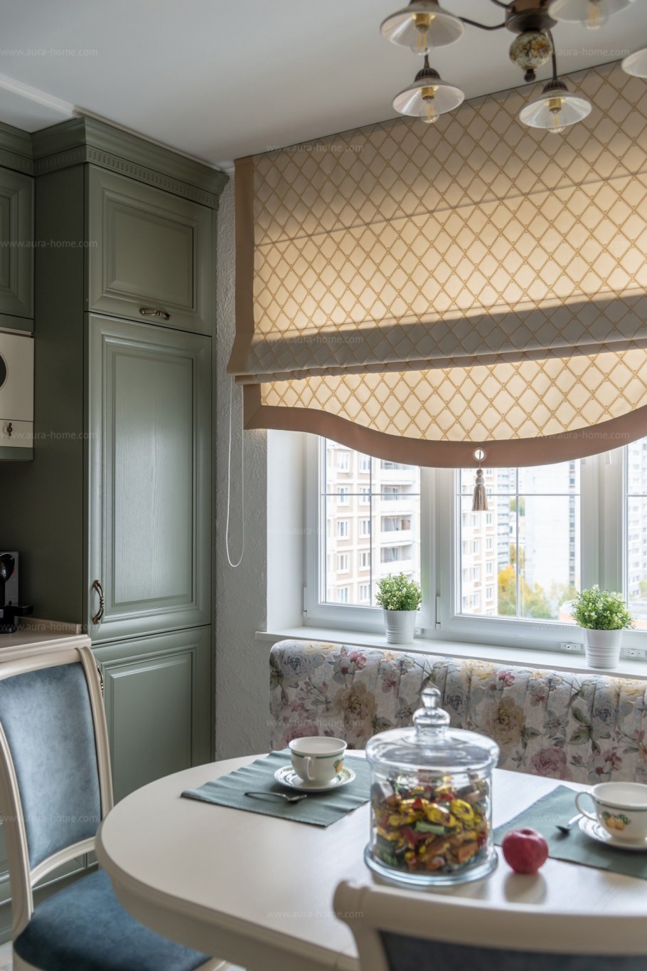 Римские шторы с фигурным краем