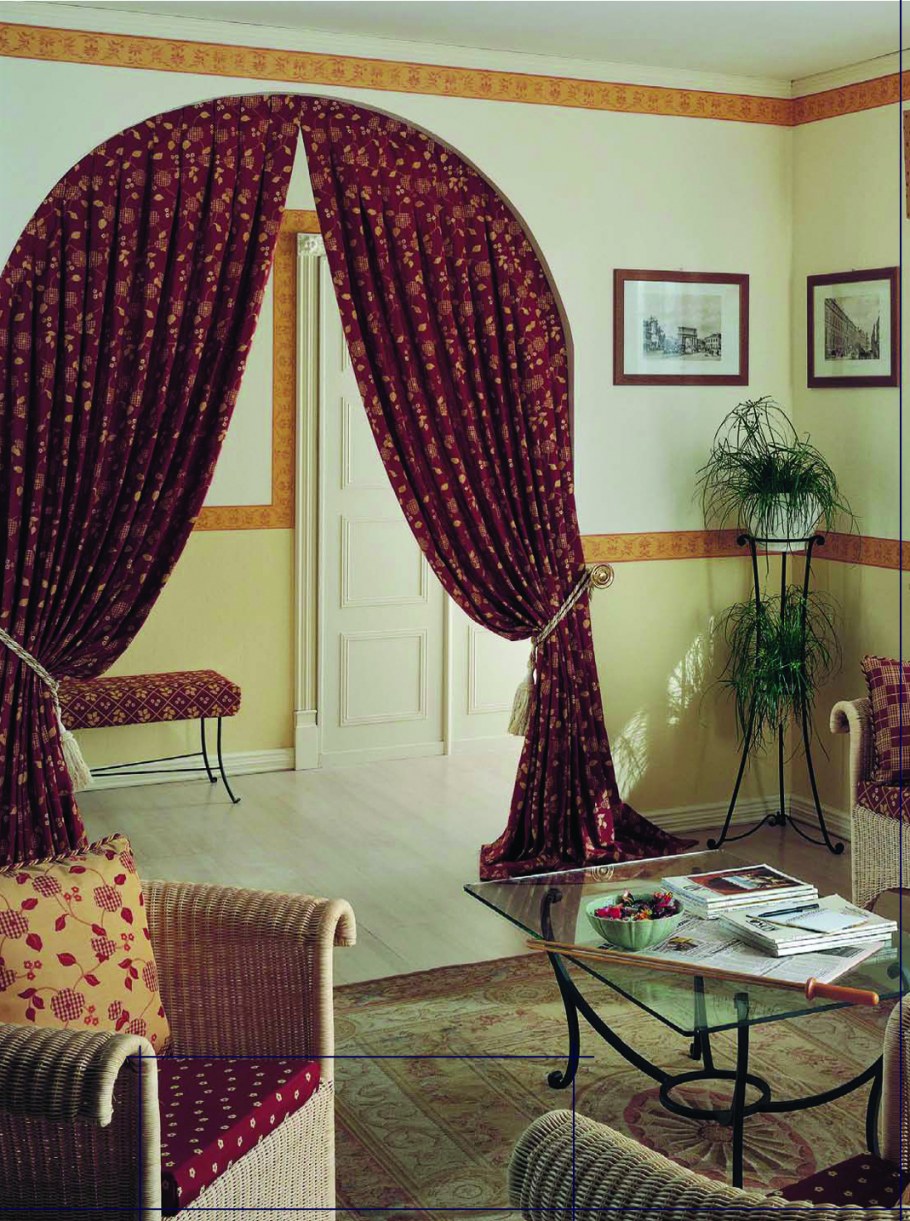 Шторы на арочный проем