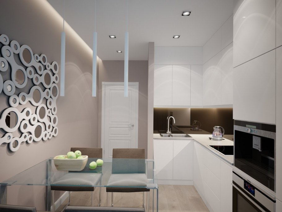 Классическая кухня в пастельных тонах