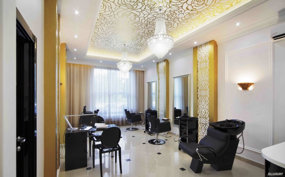 Красивые потолки для салона красоты