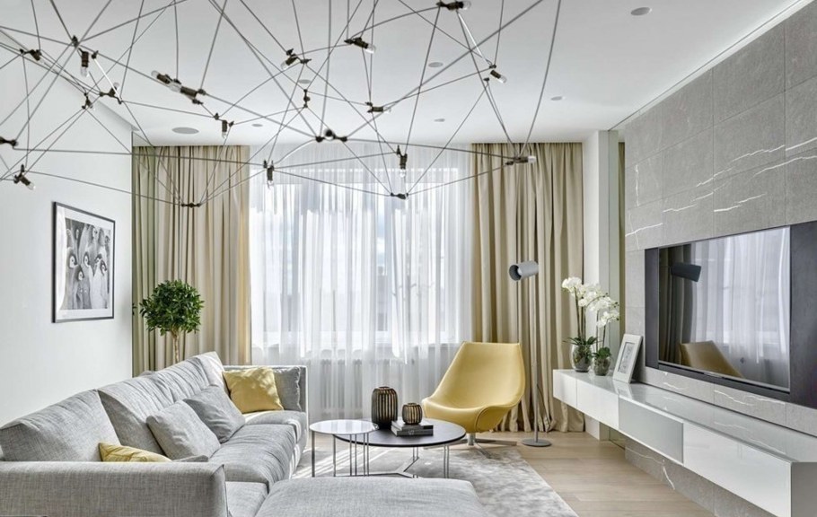 Современный интерьер в белых тонах