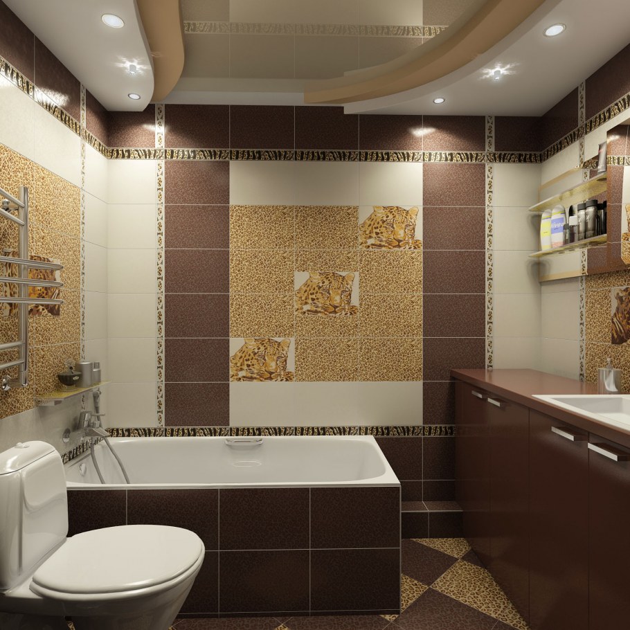 Отделка совмещенного санузла плиткой