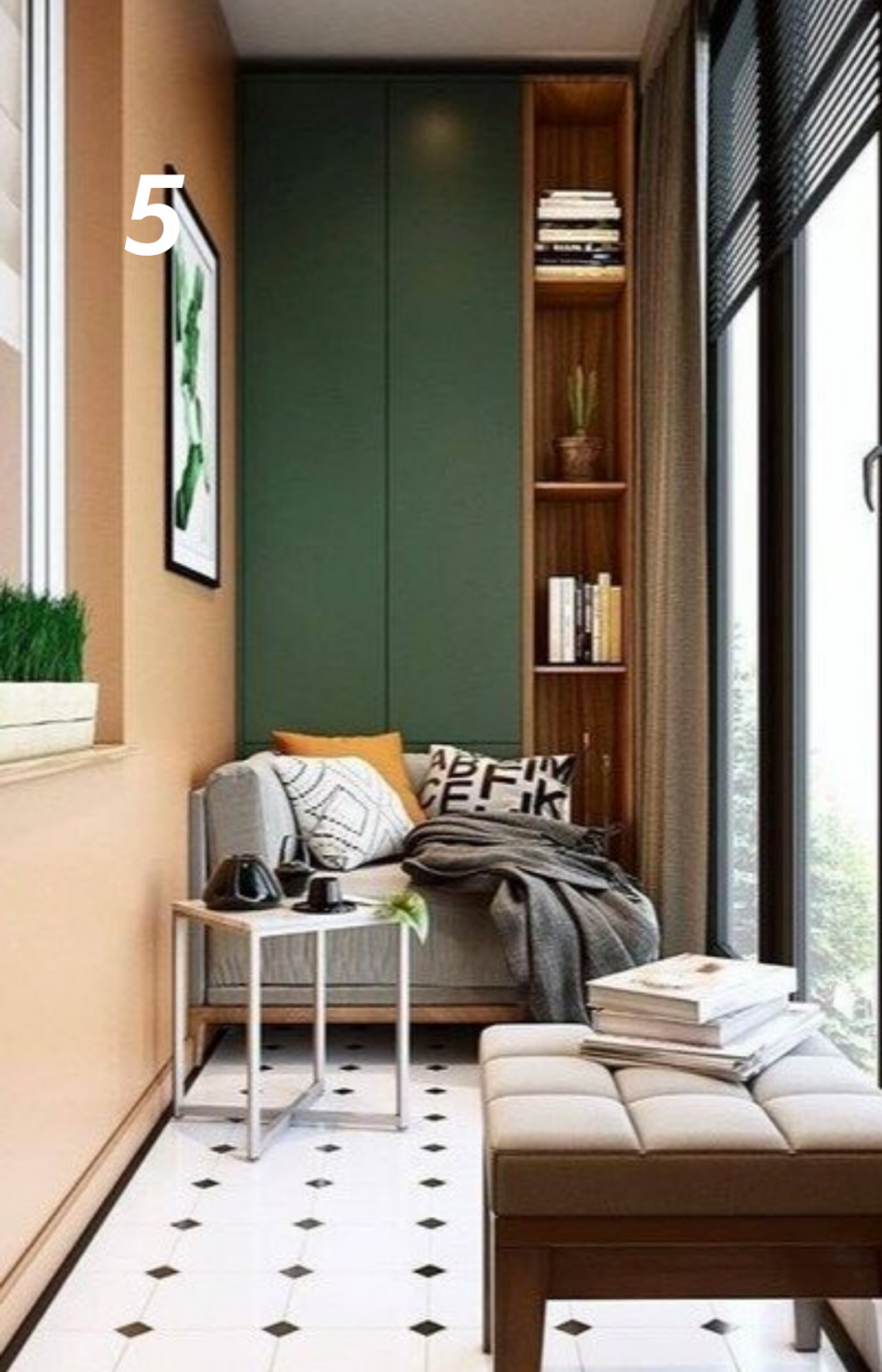 Стильный интерьер лоджии