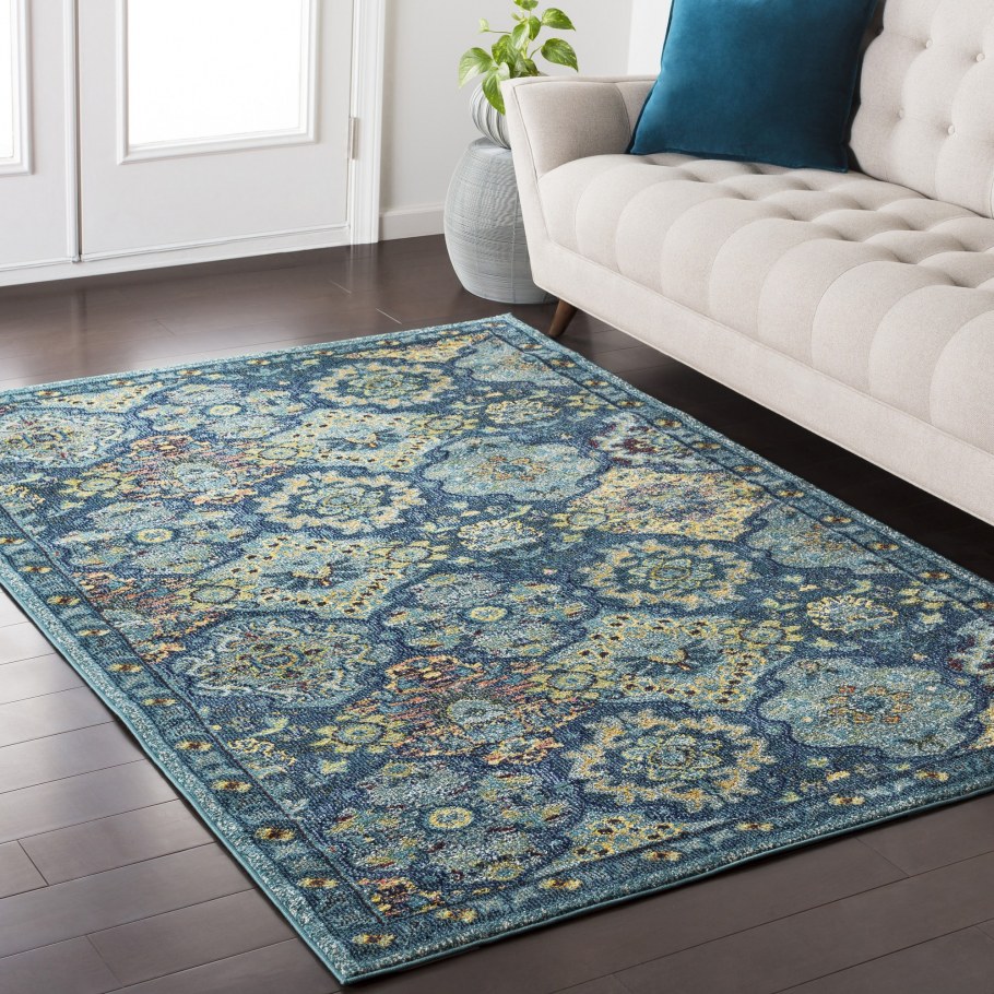 Ковер зелено-голубой