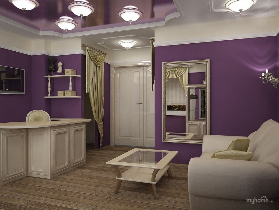 Прихожая с белой лестницей