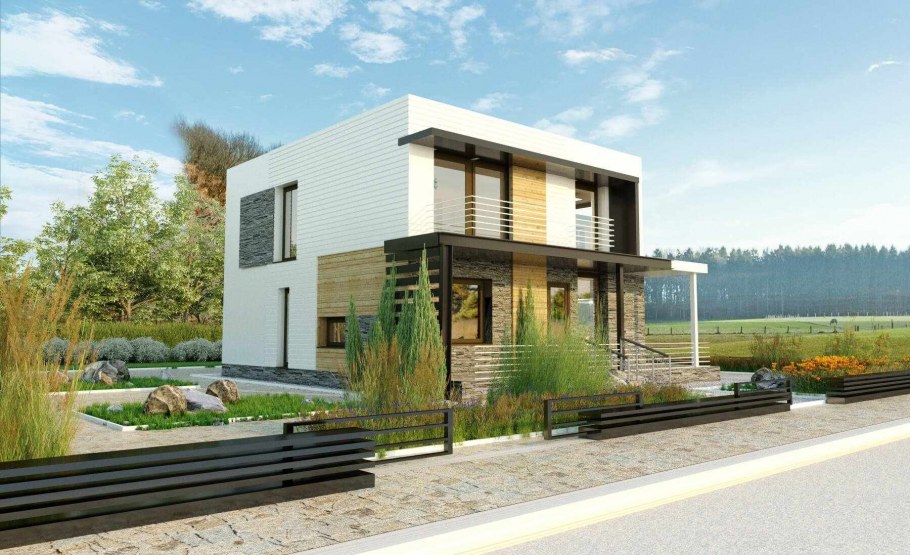 Дом с плоской крышей 160кв