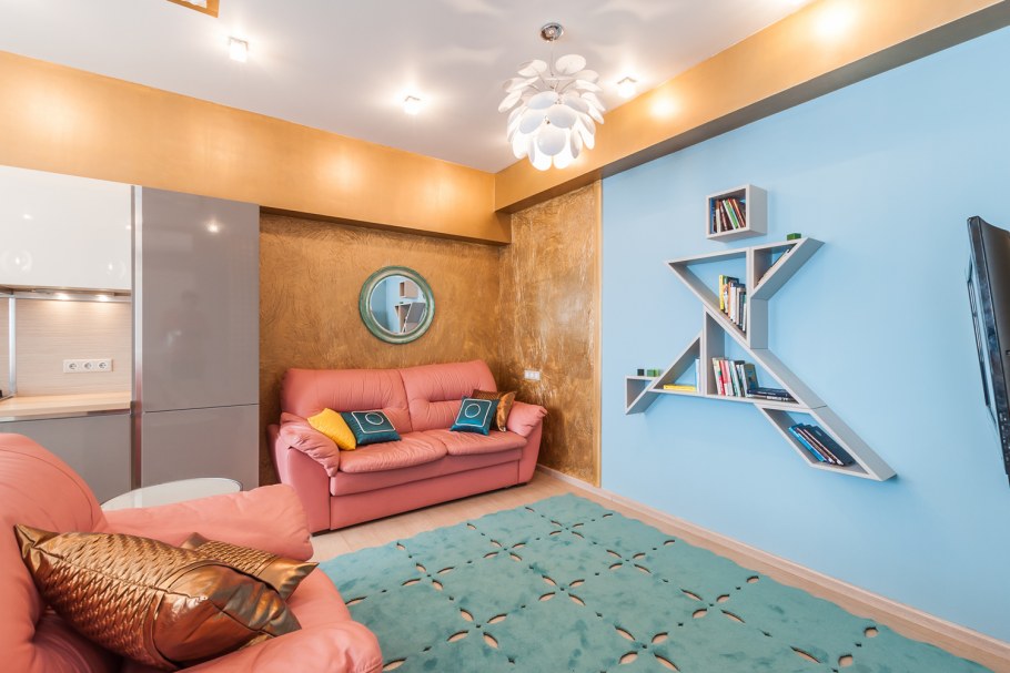 Покраска стен в квартире студии