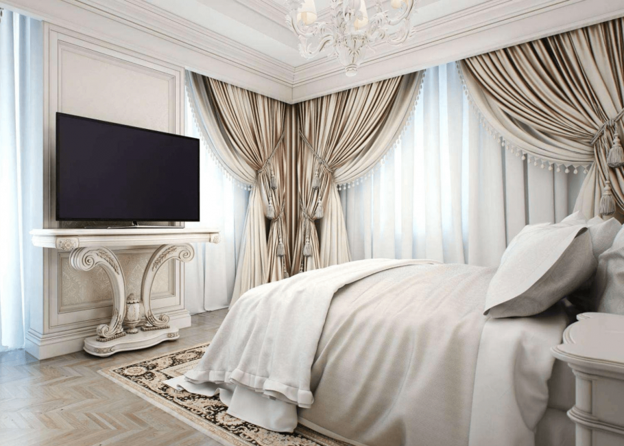 Шикарные шторы в спальню
