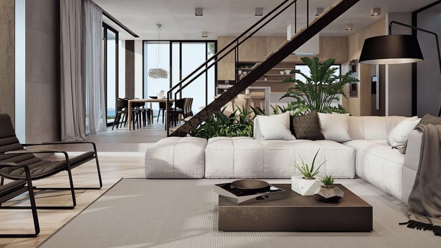 Дом Шале из клееного бруса интерьер