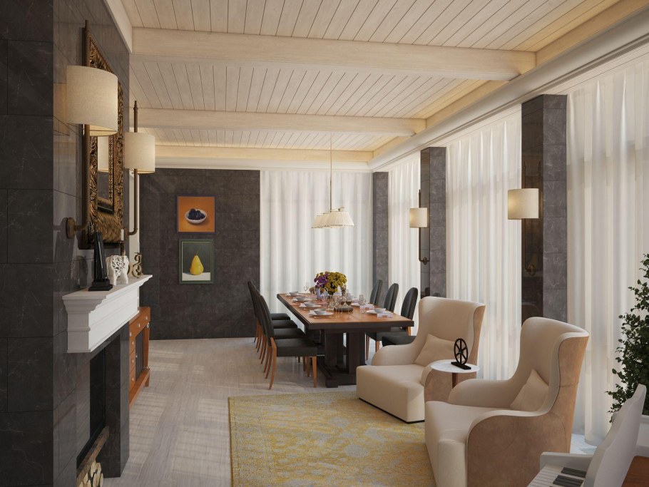 Интерьеры загородных домов и коттеджей