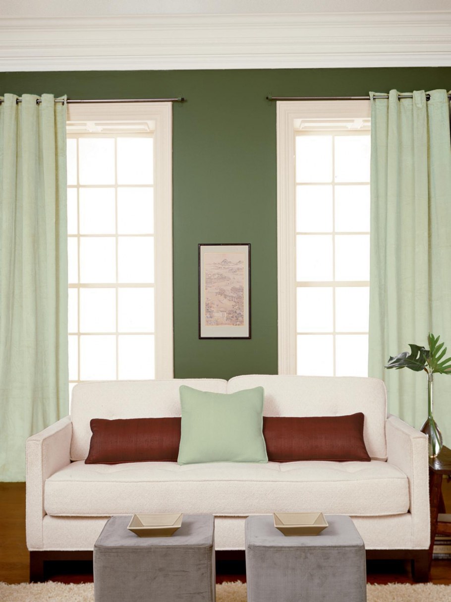 Крашенные стены в интерьере