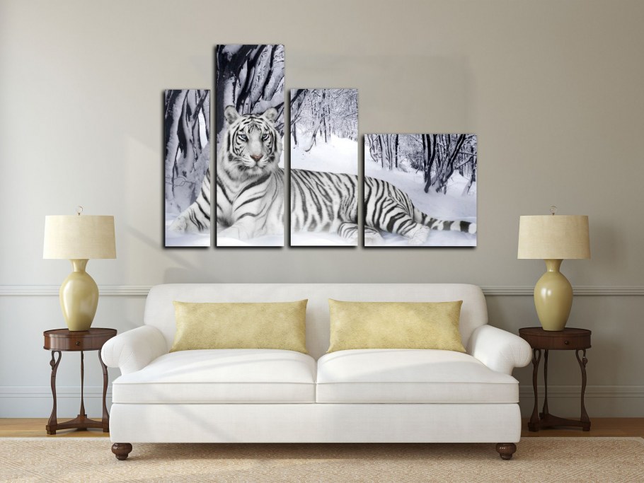 Картина модульная Картиномания "белый Лотос"