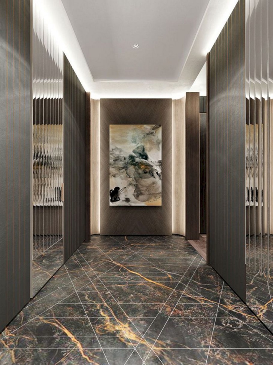 Черно белая прихожая