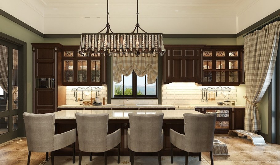 Интерьер столовой в английском стиле