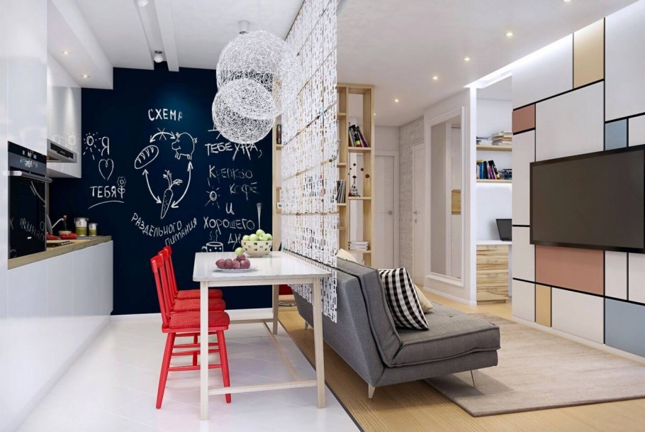 Спальное место в квартире студии