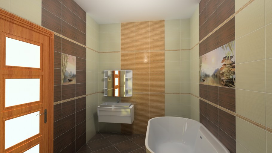 Коллекция бамбук Уралкерамика в интерьере