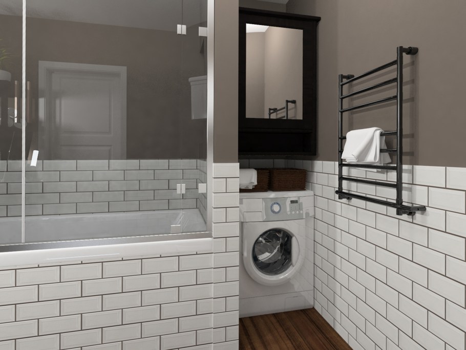 Перегородка для стиральной машины в ванной