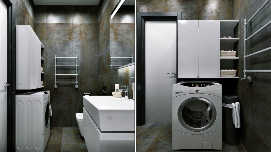 Шкаф в ванную над стиральной машиной