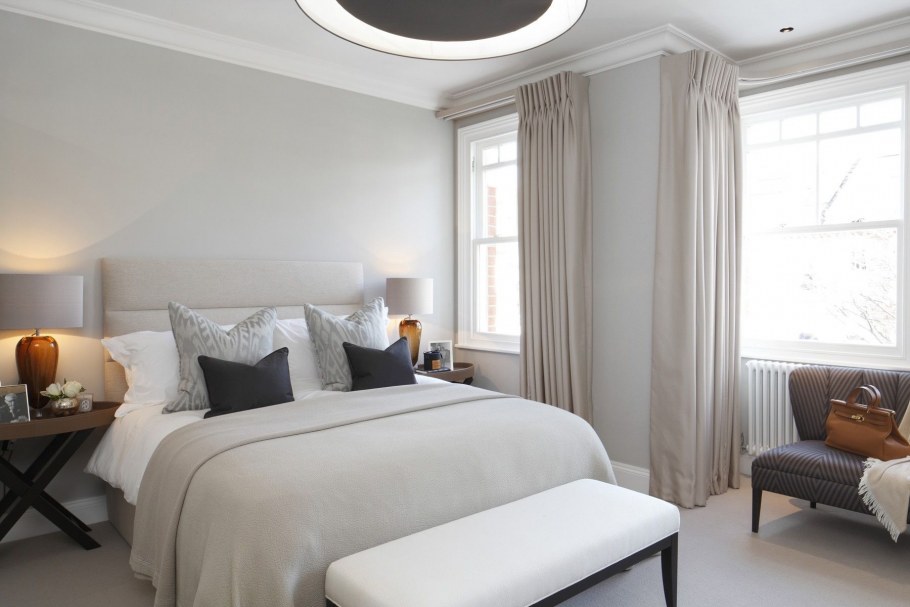 Серо-бежевый цвет стен