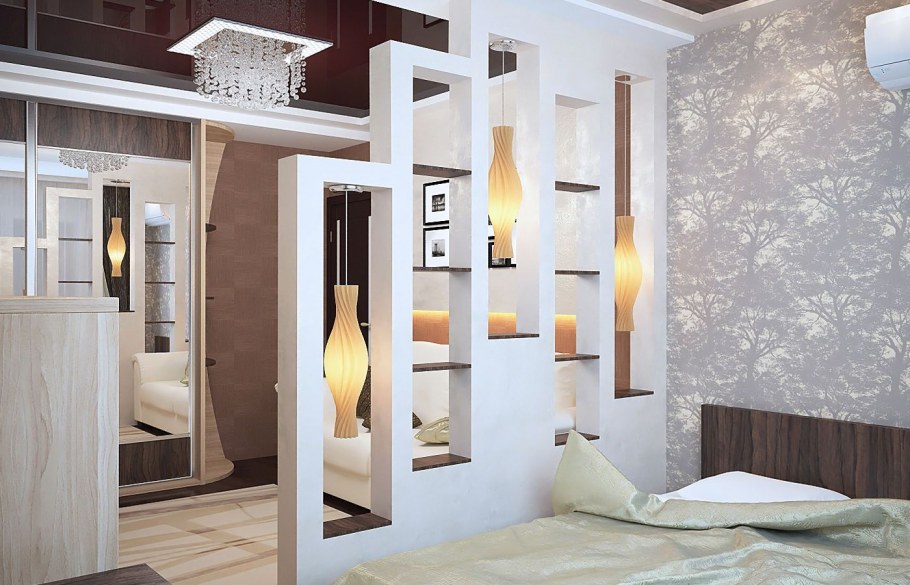 Зонирование комнаты мебелью