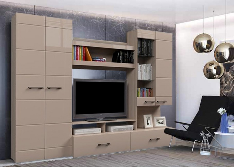 Гостиная Нэнси-1 ясень/какао глянец