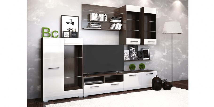 Гостиная венге Ненси 1 глянец