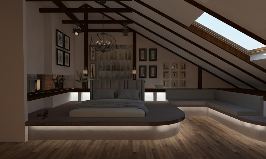 Мансарда в таунхаусе интерьер