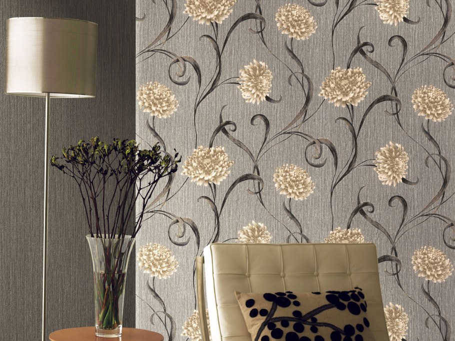 Обои для стен в интерьере гостиной