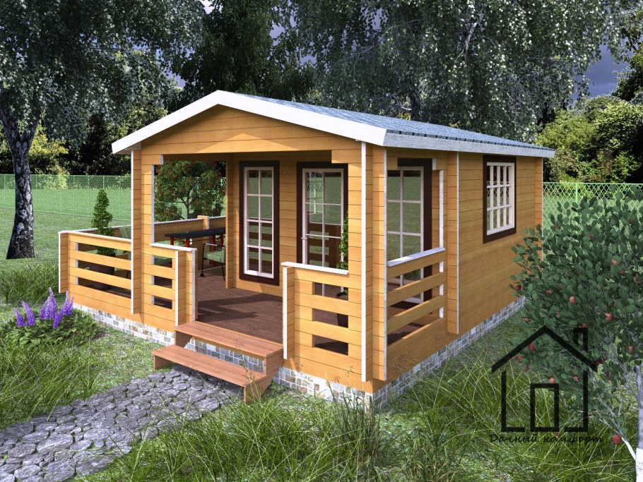 Хозблок с верандой