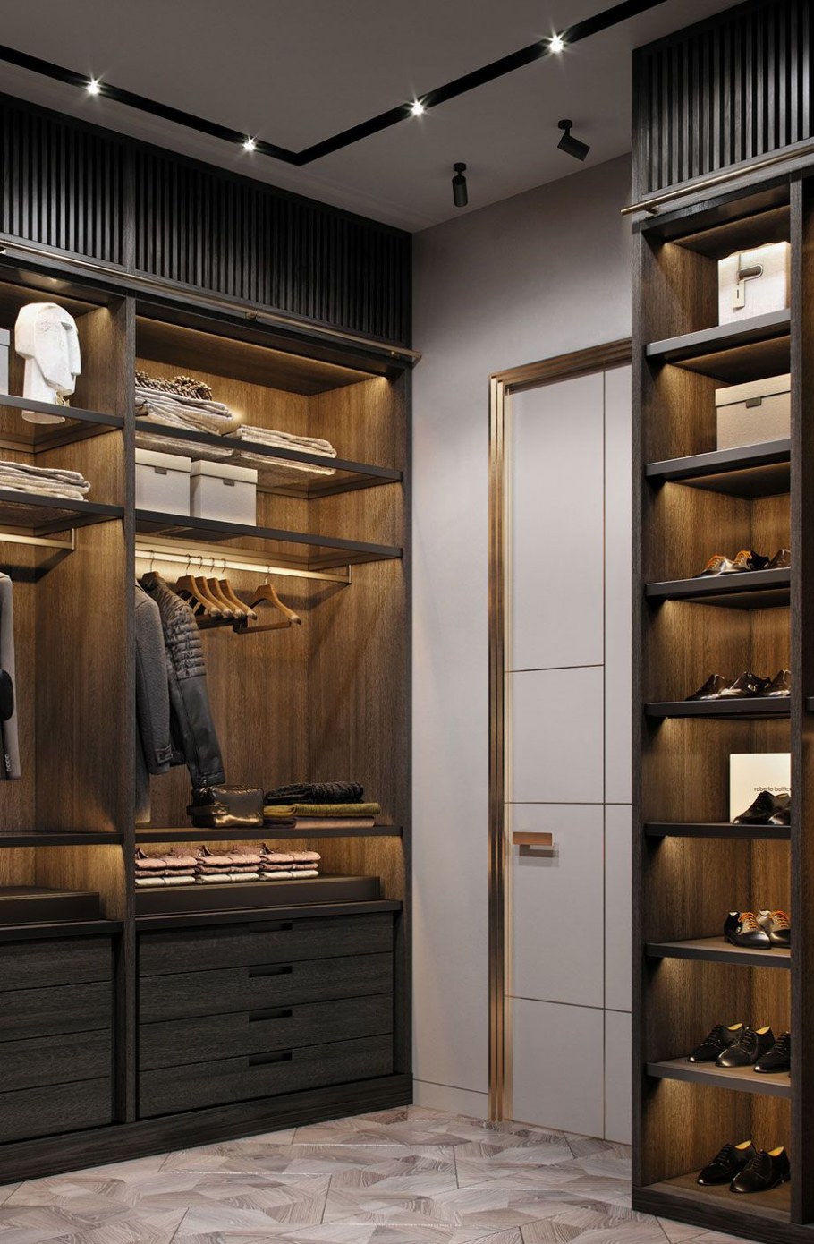 Современная гардеробная комната