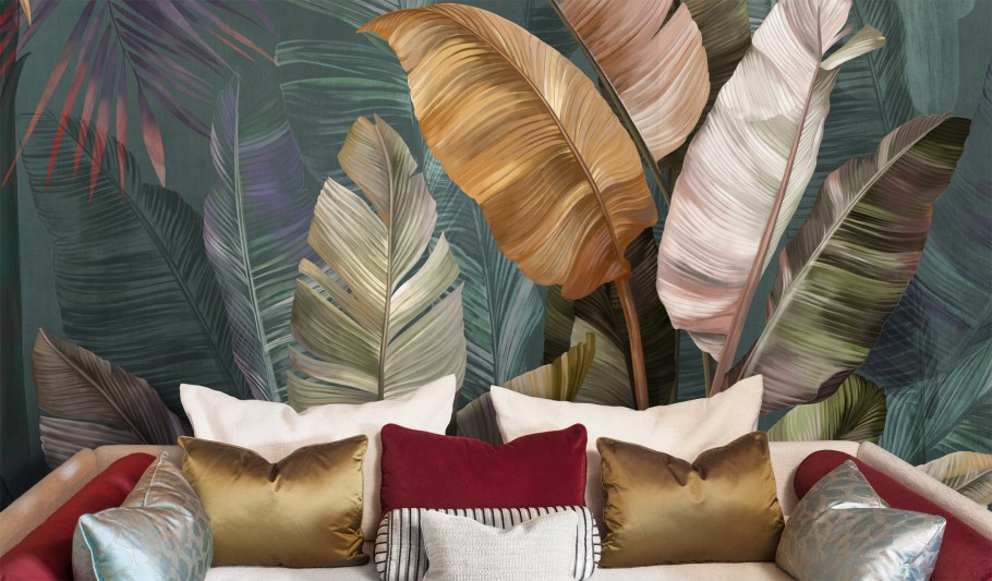 Растения на стене в интерьере