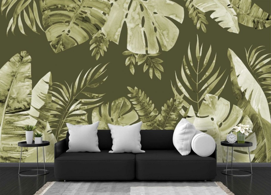 Тропические обои в интерьере
