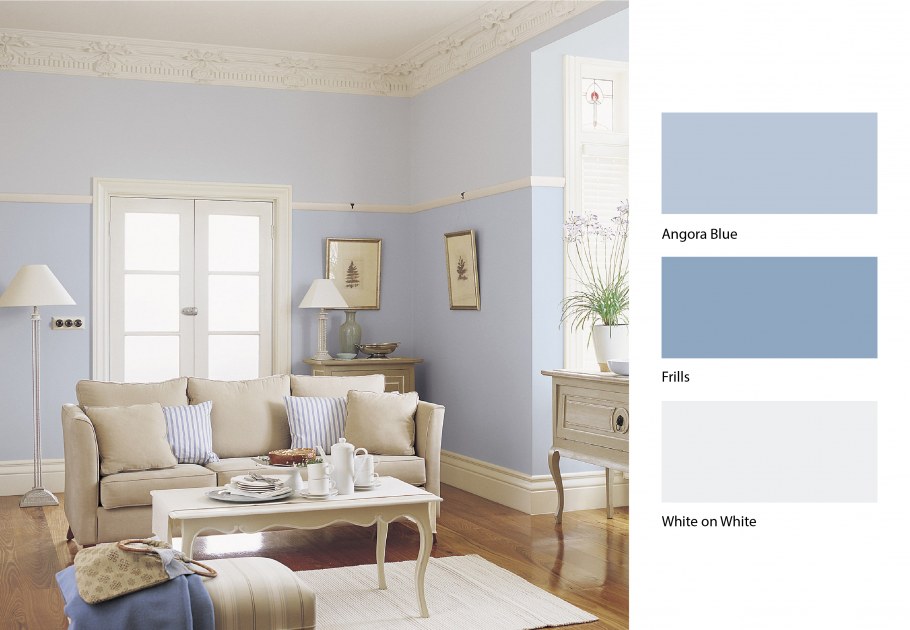 Кремовые стены в гостиной