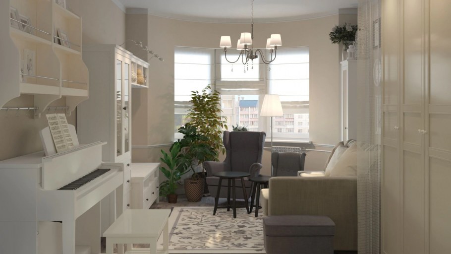 Зонирование комнаты 20м