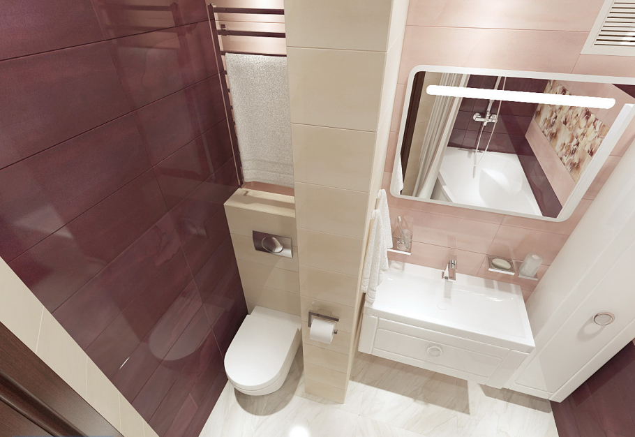 Ванная 2*2 с перегородкой