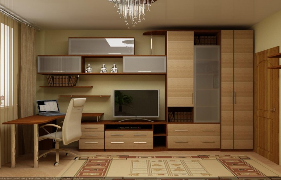 Стенка с угловым столом