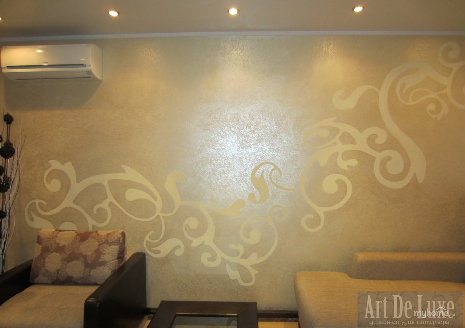 Венецианская штукатурка с подсветкой