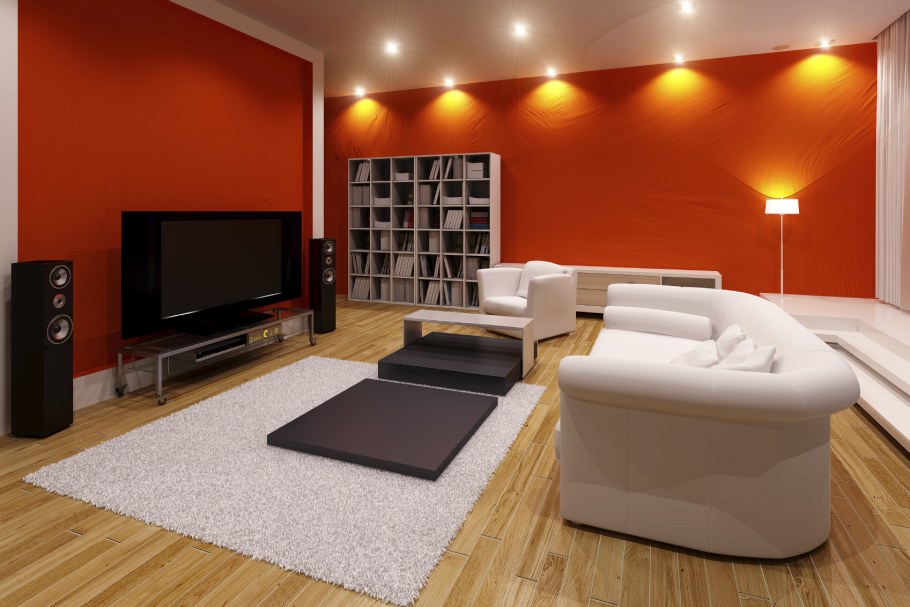 Направленное освещение комнаты