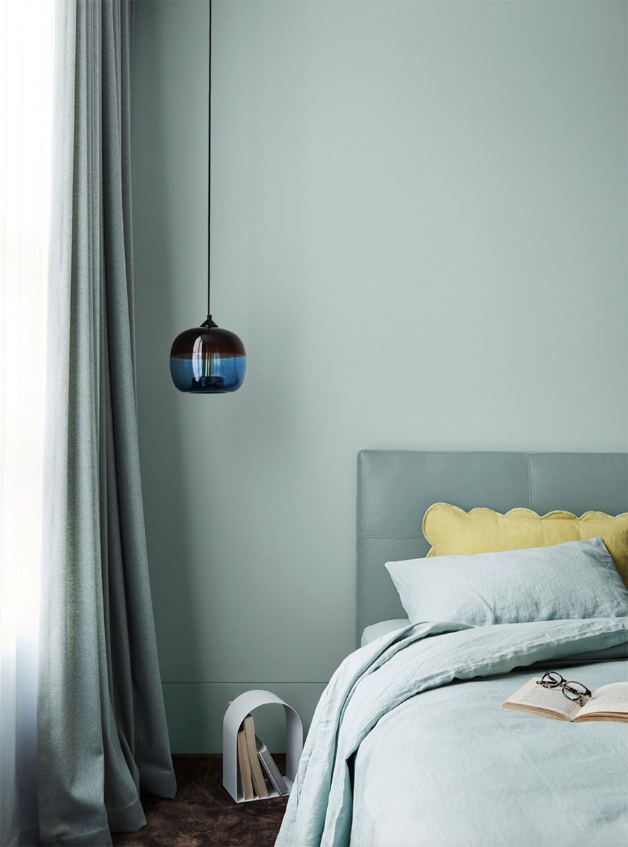 Dulux зелёная спальня