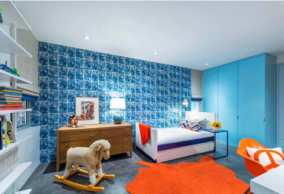 Детская с акцентной стеной