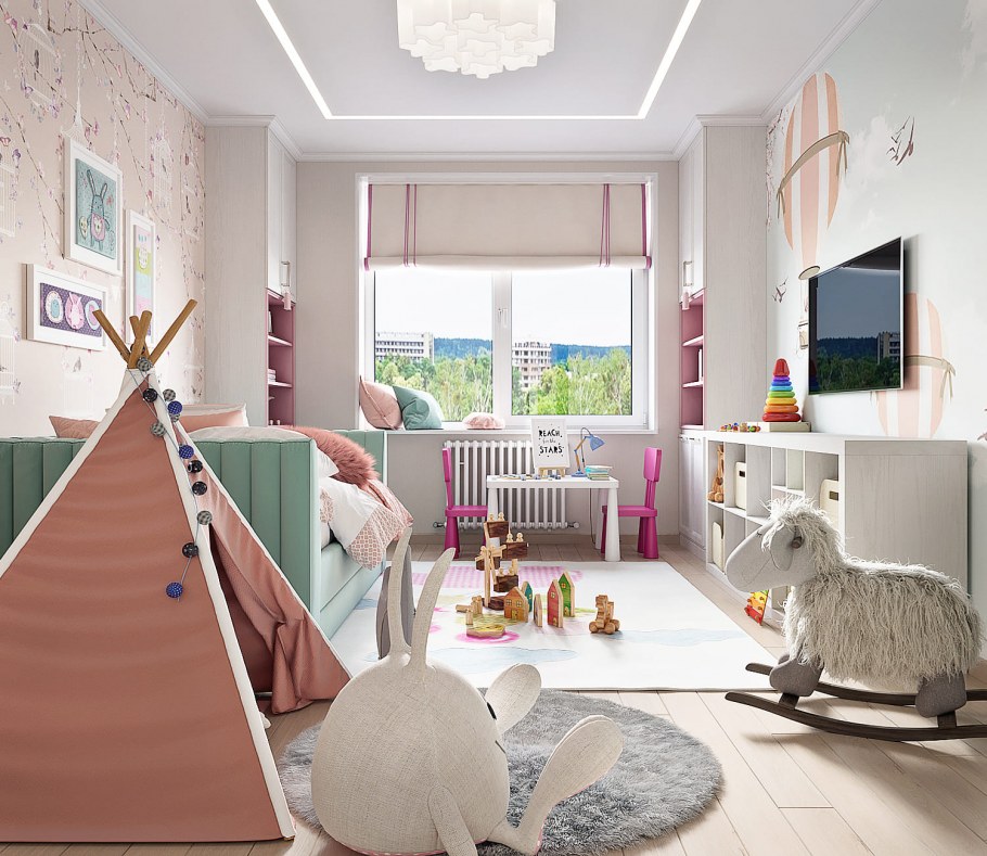 Как организовать пространство в детской для троих детей