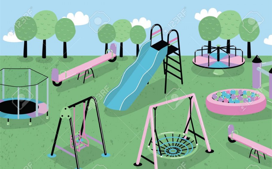 Детская площадка мультяшная